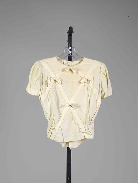 Blouse, Mainbocher (French and American, founded 1930), Silk, American 