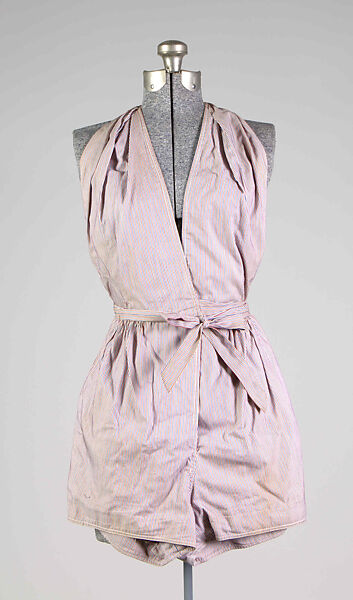 Playsuit, Claire McCardell (American, 1905–1958), Cotton, metal, American 