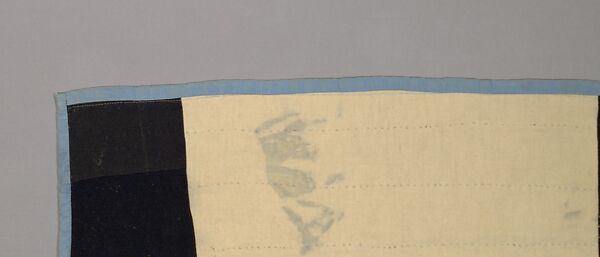 Pieced wool quilt, Wool front; Cotton back