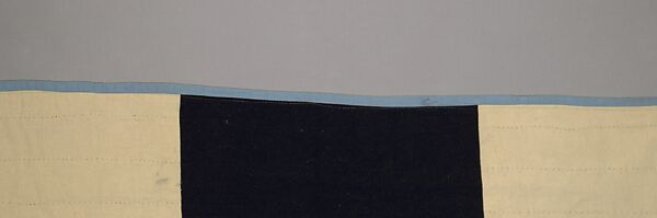 Pieced wool quilt, Wool front; Cotton back