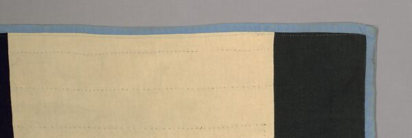 Pieced wool quilt, Wool front; Cotton back