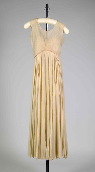 Evening dress, Silk, French 