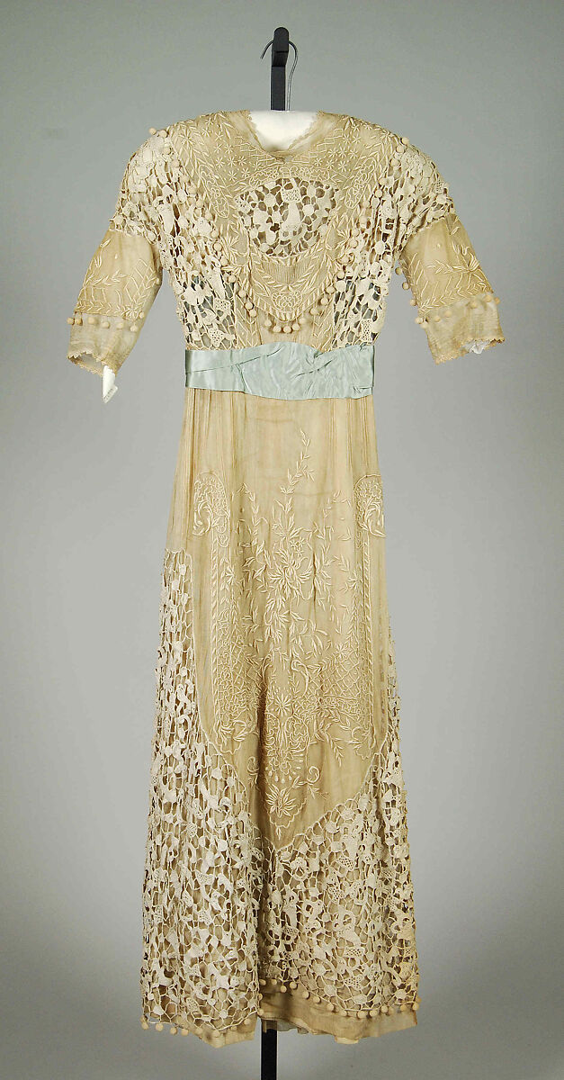 Dinner dress, Herbert Luey (American, Northfield, Massachusetts 1860–1916 Brooklyn), Silk, cotton, American 