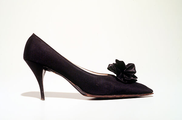 Evening pumps, House of Dior (French, founded 1946), Silk, French