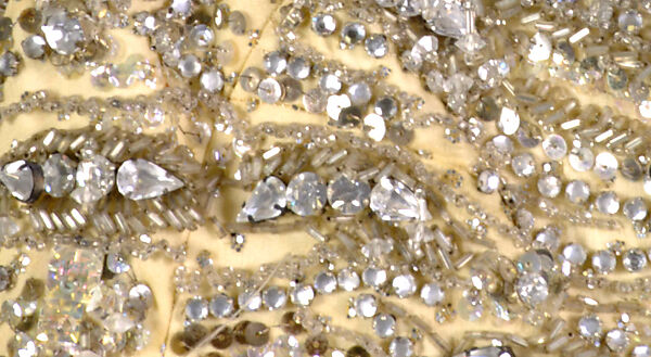 Evening dress, Shannon Rodgers, Silk, feathers, beads, rhinestones, American