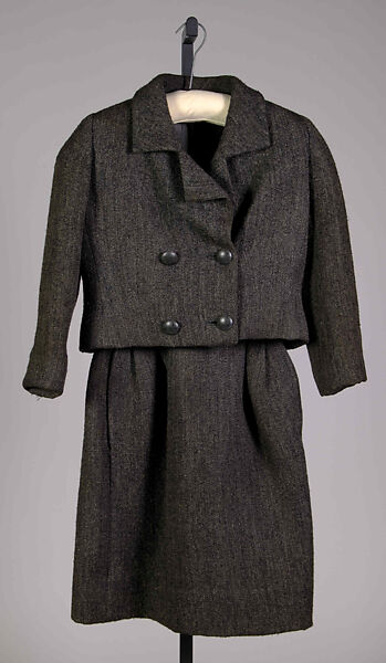 Suit, House of Balenciaga (French, founded 1937), Wool, French 