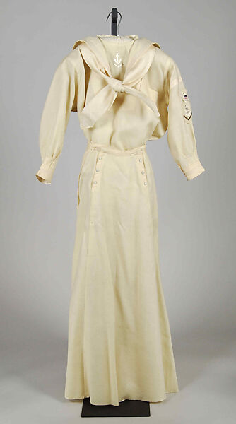 Sailor suit, Wool, silk, metallic, American 