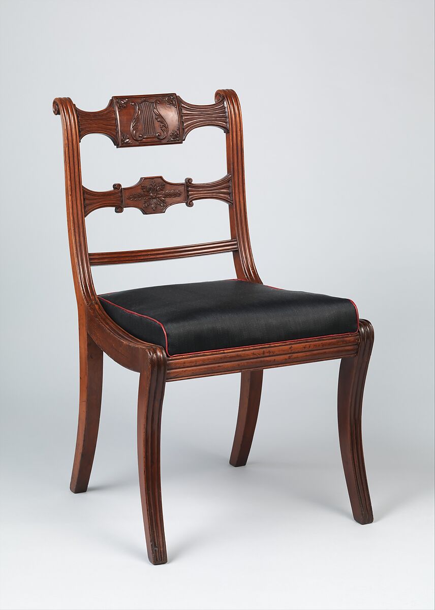 Side Chair, Mahogany, maple, tulip poplar, American 