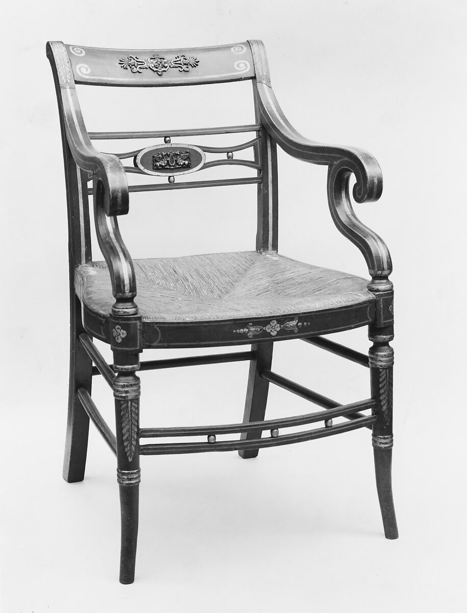 Armchair, Possibly Thomas Ash (active ca. 1774–1813), Maple, beech, American 
