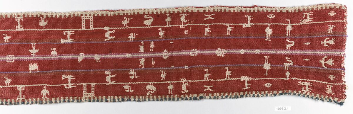 Belt fragment, woven, Peruvian 