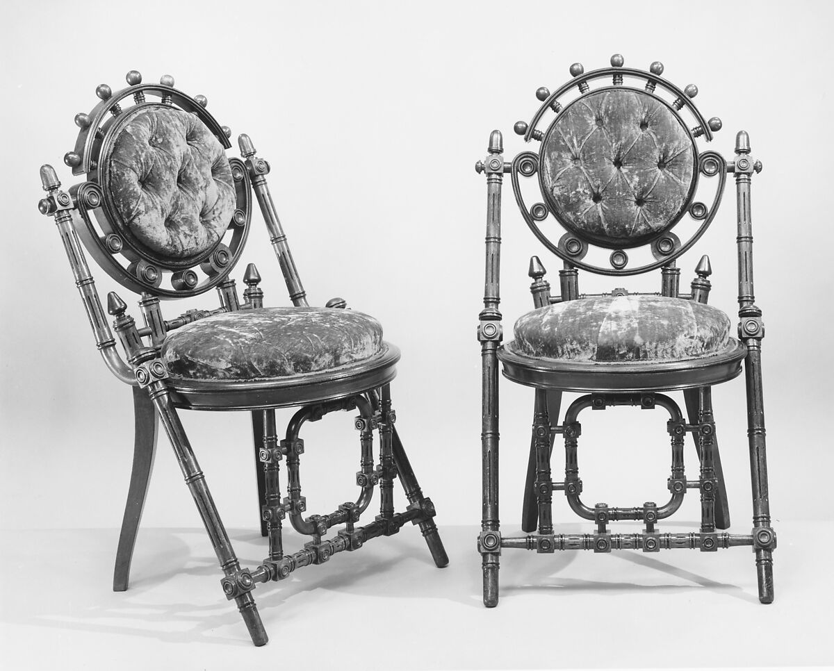 Side Chair, George Jakob Hunzinger (1835–1898), Walnut, American