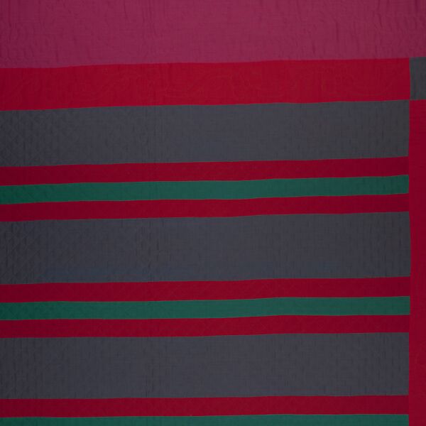 Quilt, Split Bars pattern, Amish maker, Wool and cotton, American