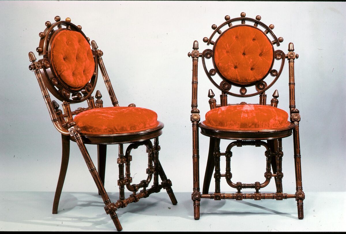Side Chair, George Jakob Hunzinger (1835–1898), Walnut, American 