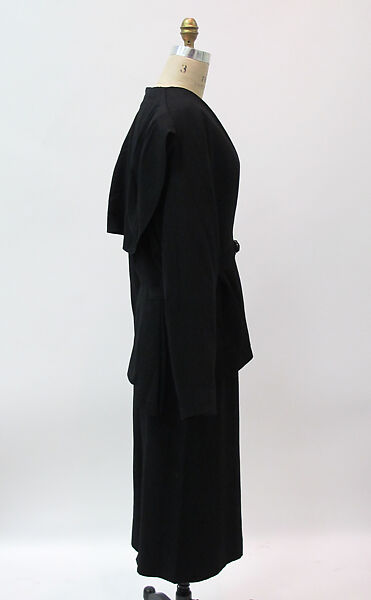 Ensemble, Gilbert Adrian (American, Naugatuck, Connecticut 1903–1959 Hollywood, California), wool, silk, metal, synthetic, American