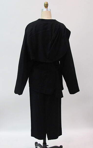 Ensemble, Gilbert Adrian (American, Naugatuck, Connecticut 1903–1959 Hollywood, California), wool, silk, metal, synthetic, American