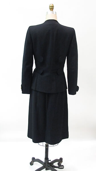 Ensemble, Gilbert Adrian (American, Naugatuck, Connecticut 1903–1959 Hollywood, California), wool, silk, metal, American