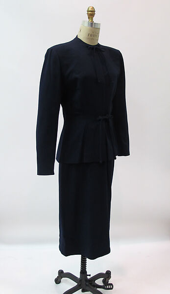 Ensemble, Gilbert Adrian (American, Naugatuck, Connecticut 1903–1959 Hollywood, California), wool, silk, American