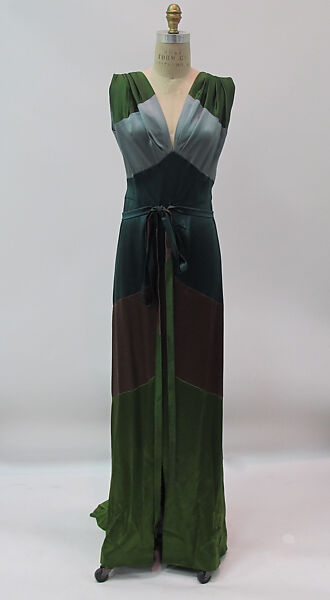 Dress, Gilbert Adrian (American, Naugatuck, Connecticut 1903–1959 Hollywood, California), silk, metal, American 