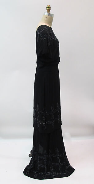 Dress, Gilbert Adrian (American, Naugatuck, Connecticut 1903–1959 Hollywood, California), silk, synthetic, metal, American