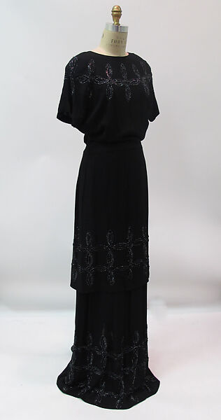 Dress, Gilbert Adrian (American, Naugatuck, Connecticut 1903–1959 Hollywood, California), silk, synthetic, metal, American