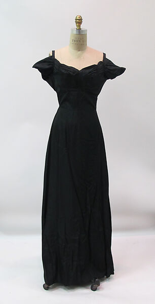 Dress, Gilbert Adrian (American, Naugatuck, Connecticut 1903–1959 Hollywood, California), synthetic, metal, American 