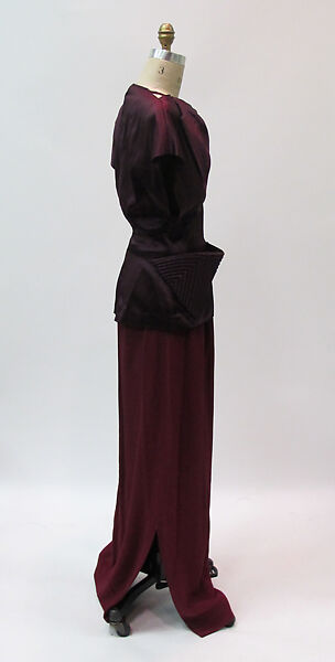 Ensemble, Gilbert Adrian (American, Naugatuck, Connecticut 1903–1959 Hollywood, California), silk, metal, American