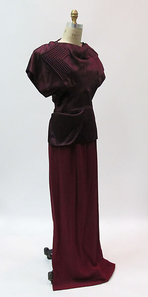 Ensemble, Gilbert Adrian (American, Naugatuck, Connecticut 1903–1959 Hollywood, California), silk, metal, American