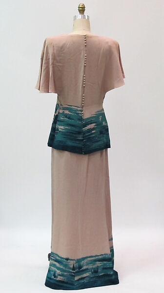 Ensemble, Gilbert Adrian (American, Naugatuck, Connecticut 1903–1959 Hollywood, California), silk, metal, American
