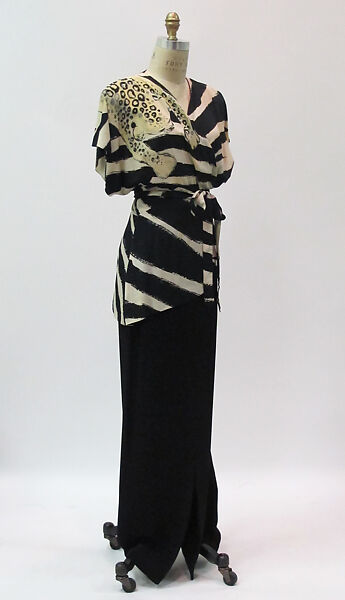 Ensemble, Gilbert Adrian (American, Naugatuck, Connecticut 1903–1959 Hollywood, California), silk, metal, American