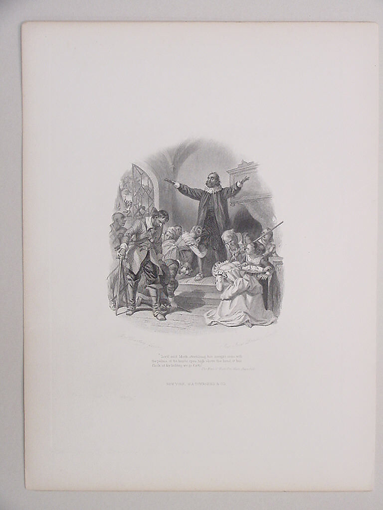 The Wept of the Wish-Ton-Wish, After Felix Octavius Carr Darley (American, Philadelphia, Pennsylvania 1822–1888 Claymont, Delaware), Steel engraving and black ink on off-white wove card (Bristol-type paper) 