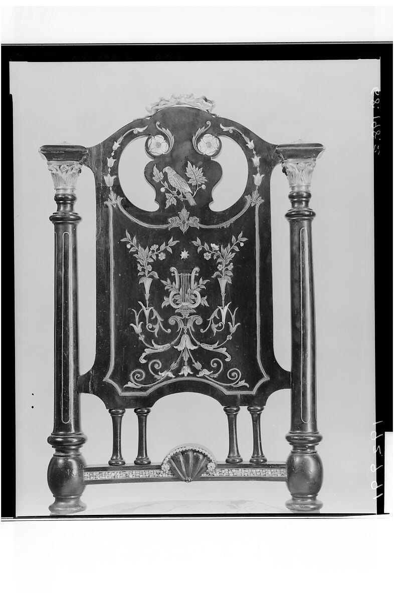 Side Chair, Attributed to Léon Marcotte (1824–1887), Maple, brass, mother-of-pearl, American