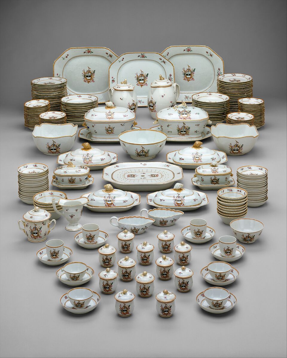 Table Service, Porcelain, Chinese, for American market 