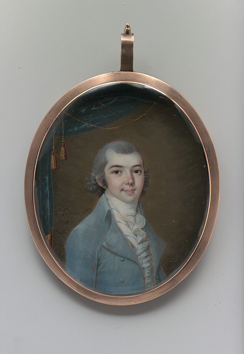Portrait of a Gentleman, Philippe Abraham Peticolas (1760–1841), Watercolor on ivory, American 