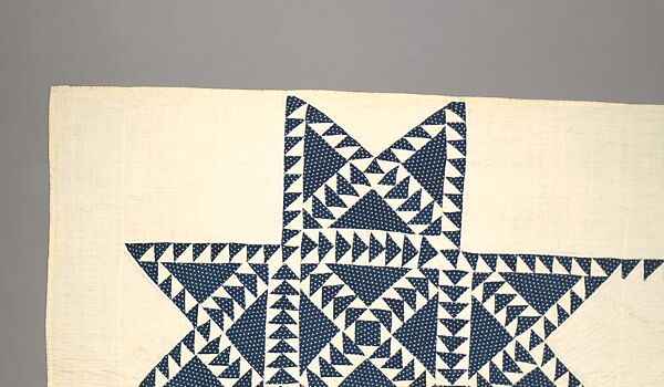 Quilt, Star pattern, Eliza Smith Barber, Cotton, American