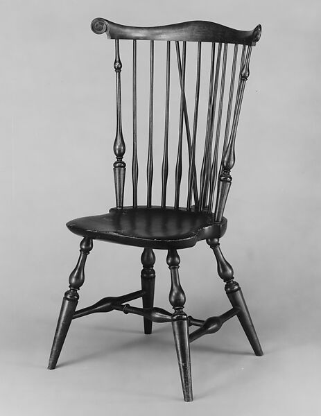 Side Chair, Wallace Nutting (American, Rockbottom, Massachusetts 1861–1941 Framingham, Massachusetts), Pine, cherry, ash, American 