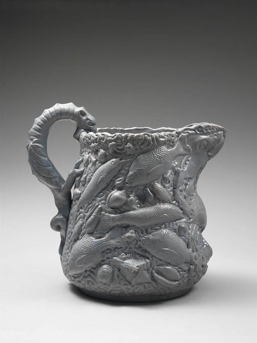 Pitcher, Manufactured by E. &amp; W. Bennett Pottery (American, Baltimore, Maryland 1847–1857), Earthenware, American