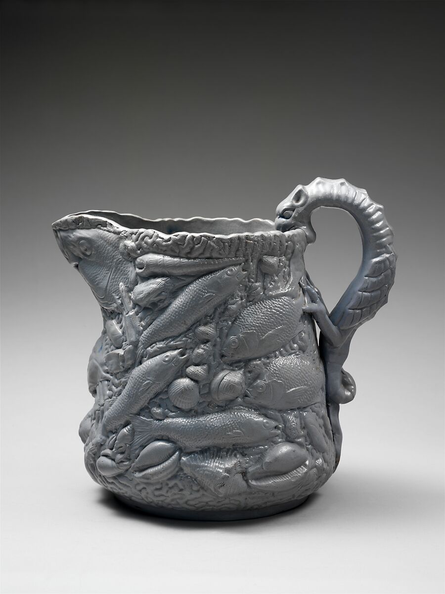 Pitcher, Manufactured by E. &amp; W. Bennett Pottery (American, Baltimore, Maryland 1847–1857), Earthenware, American 