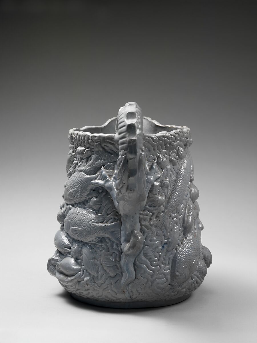 Pitcher, Manufactured by E. &amp; W. Bennett Pottery (American, Baltimore, Maryland 1847–1857), Earthenware, American