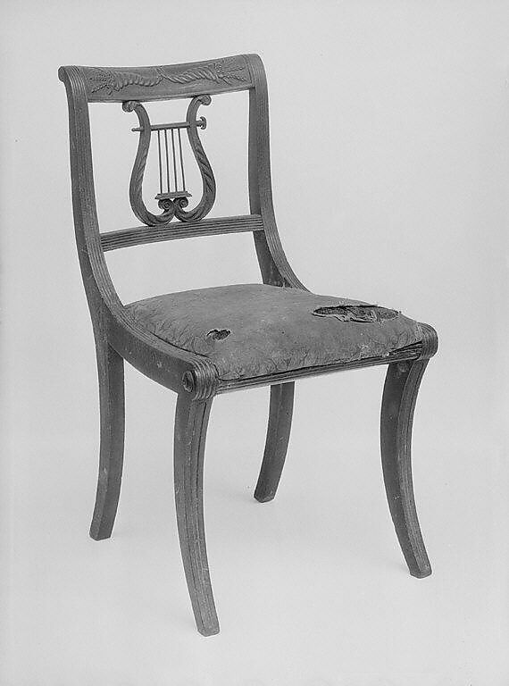 Side Chair, Attributed to the Workshop of Duncan Phyfe (American (born Scotland), near Lock Fannich, Ross-Shire, Scotland 1768/1770–1854 New York), Mahogany, ash, cherry, American 