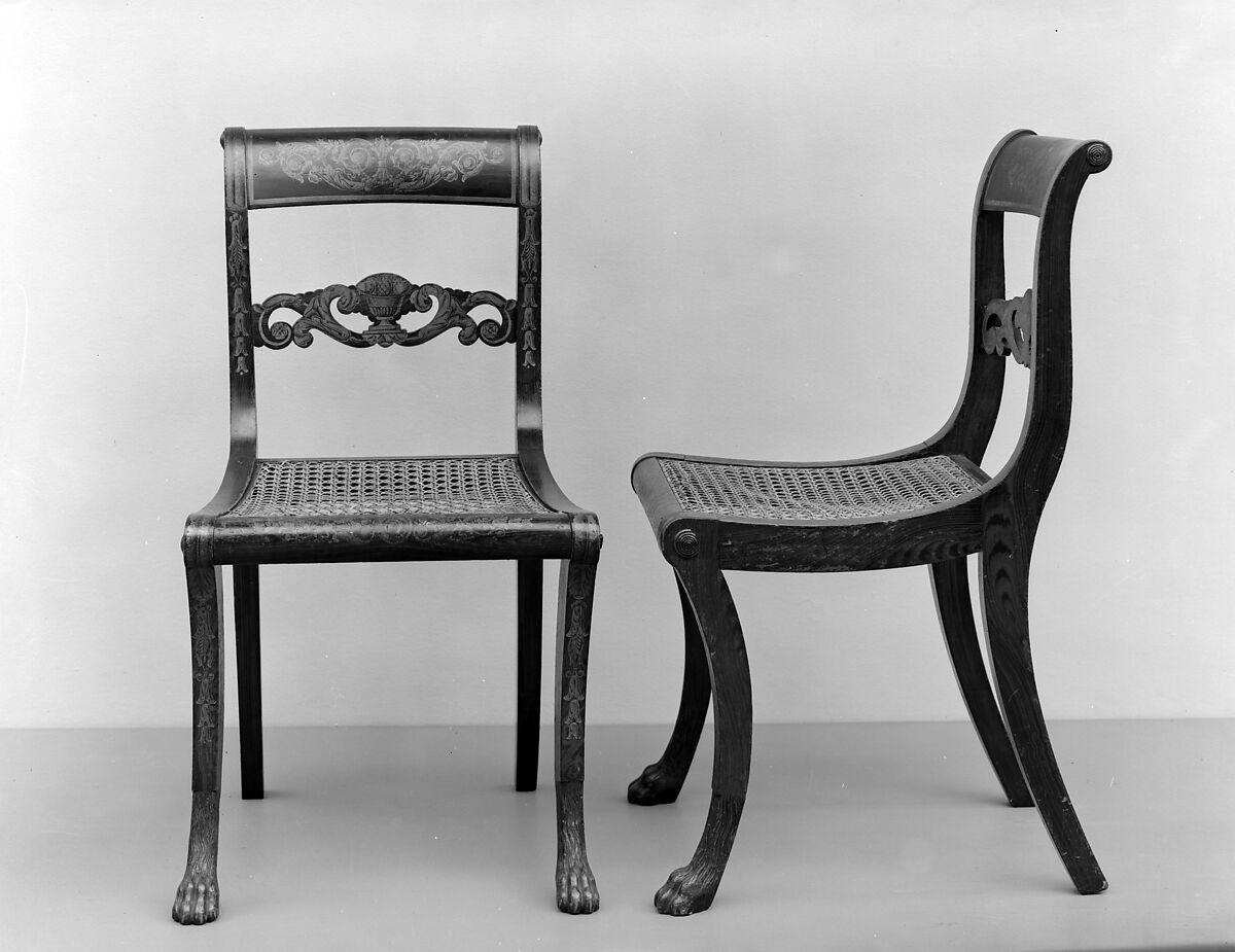 Side Chair, Attributed to the Workshop of Duncan Phyfe (American (born Scotland), near Lock Fannich, Ross-Shire, Scotland 1768/1770–1854 New York), Cherry, American