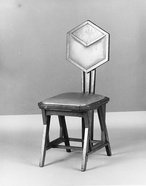 Side Chair, Designed by Frank Lloyd Wright (American, Richland Center, Wisconsin 1867–1959 Phoenix, Arizona), Oak, caning, American 