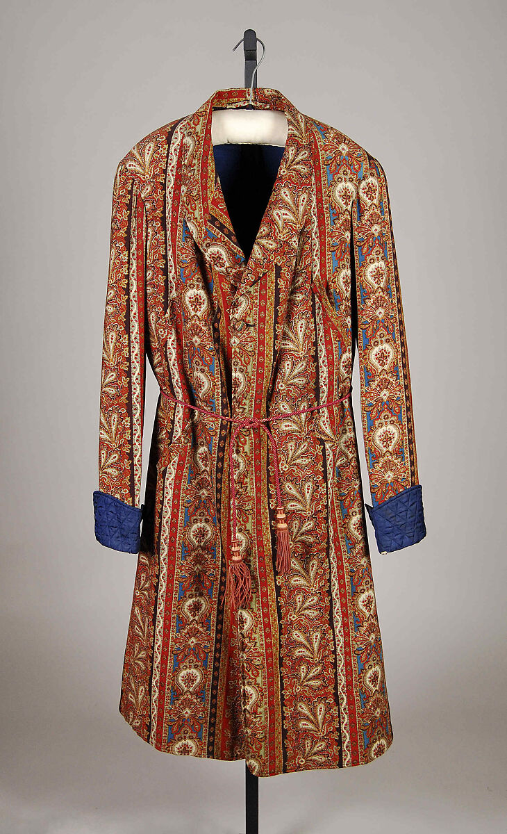 Dressing Gown, Wool, cotton, silk, American 