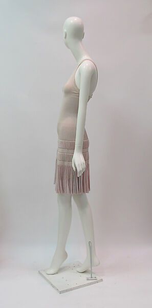 Dress, Azzedine Alaïa (French (born Tunisia), Tunis 1935–2017 Paris), synthetic, silk, metal, French