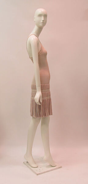 Dress, Azzedine Alaïa (French (born Tunisia), Tunis 1935–2017 Paris), synthetic, silk, metal, French