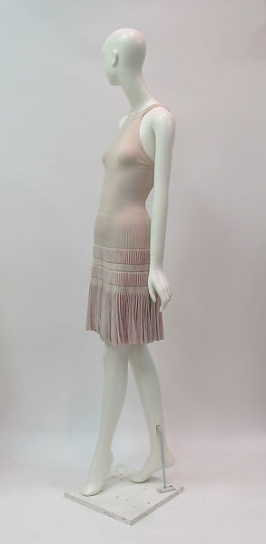 Dress, Azzedine Alaïa (French (born Tunisia), Tunis 1935–2017 Paris), synthetic, silk, metal, French