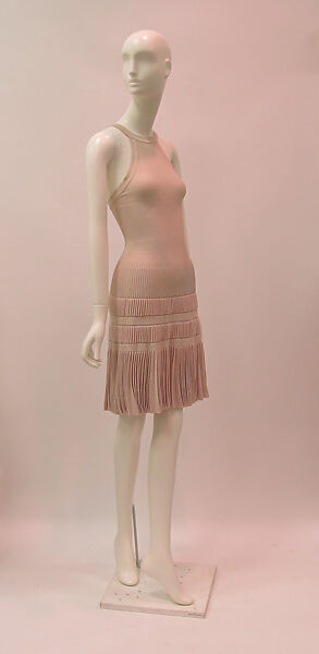 Dress, Azzedine Alaïa (French (born Tunisia), Tunis 1935–2017 Paris), synthetic, silk, metal, French