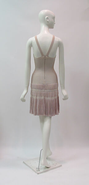 Dress, Azzedine Alaïa (French (born Tunisia), Tunis 1935–2017 Paris), synthetic, silk, metal, French