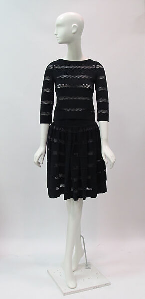 Ensemble, Azzedine Alaïa (French (born Tunisia), Tunis 1935–2017 Paris), synthetic, cotton, French 