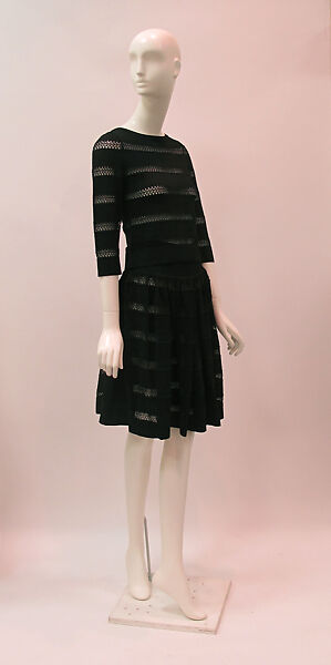 Ensemble, Azzedine Alaïa (French (born Tunisia), Tunis 1935–2017 Paris), synthetic, cotton, French