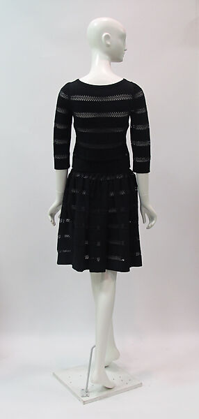 Ensemble, Azzedine Alaïa (French (born Tunisia), Tunis 1935–2017 Paris), synthetic, cotton, French